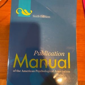 Publication manual of American Psychology Assoc.